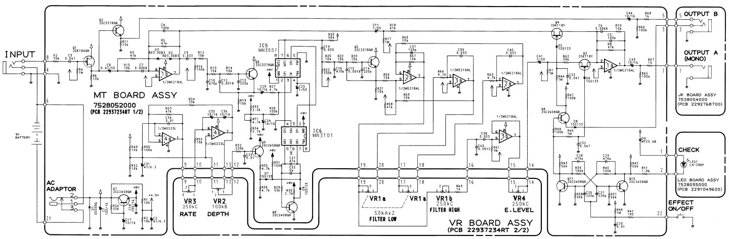 BOSS CE5 Analogue Schematic