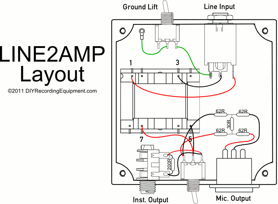 Line2Amp reamp with Inst and XLR output