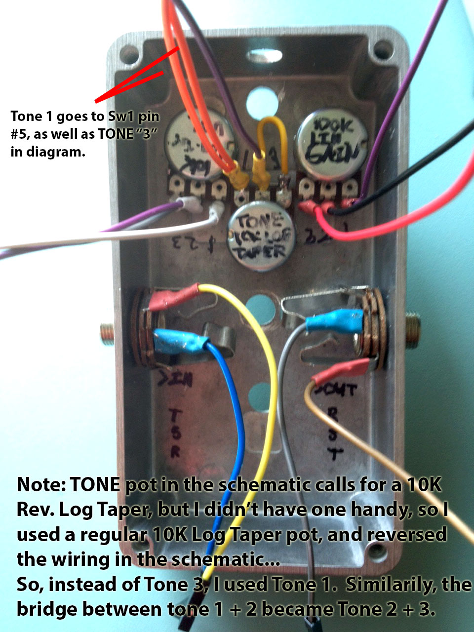 Guts of the pedal