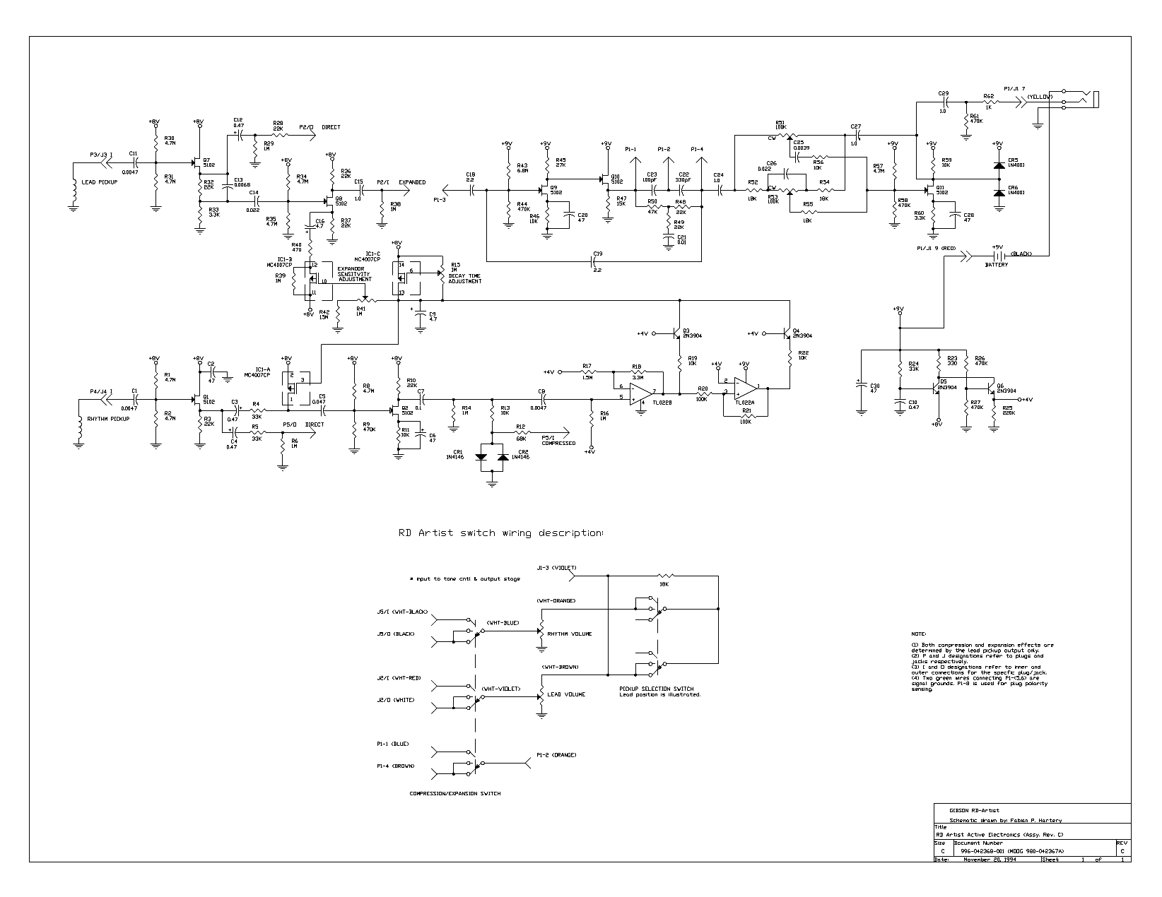 found this, also on google images.  not the original Gibson Schematic I have on file.